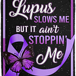 Lupus Slows Me But It Ain't Stopping Me Fleece Blanket - Premium Sherpa Blanket - Woven Blanket