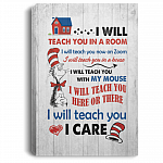 I Will Teach You Here Or There Meme Framed Canvas Unframed Poster - Funny Teaching Saying Quote Decor Wall Art