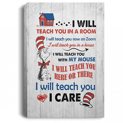 I Will Teach You Here Or There Meme Framed Canvas Unframed Poster - Funny Teaching Saying Quote Decor Wall Art
