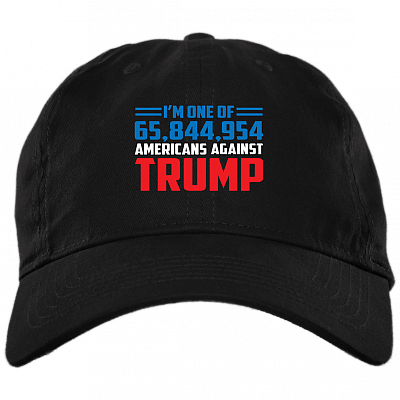 I'm One Of 65,844,954 Americans Against Trump Twill Cap - High-Profile Snapback Hat