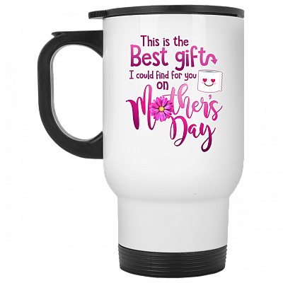 14 oz. White Travel Mug