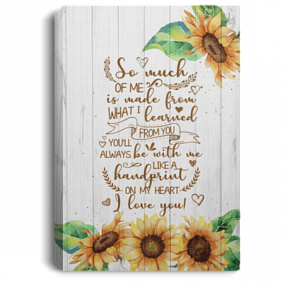 So Much Of Me Learning From You Gallery Wrapped Framed Canvas Prints - Home Decor Wall Art