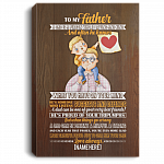 Personalized to My Father a Dad Is a Person Who Is Loving and Kind-Fathers Day in 2020 Canvas Prints-Unframed Poster, White, 0.75'' Framed Canvas