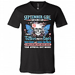 September Girl I Am Who I Am I Have Tattoos Pretty Eyes Thick Thighs and Cuss Too Much T-Shirt - V-Neck Tee, Black, V-Neck T-Shirt September Girl I Am Who I Am I Have Tattoos Pretty Eyes Thick Thighs and Cuss Too Much T-Shirt - V-Neck Tee, Black, V-Neck T-Shirt