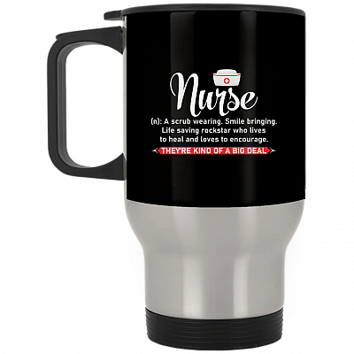 14 oz. Silver Travel Mug