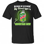 in Case of Accident My Blood Type is Mountain New T-Shirt, Black, Unisex T-Shirt in Case of Accident My Blood Type is Mountain New T-Shirt, Black, Unisex T-Shirt