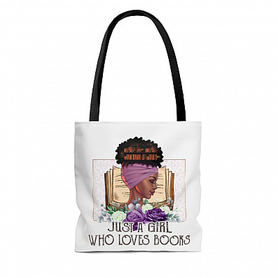 Alternative view of Just A Girl Who Loves Books All Over Print Tote Bag - Shoulder Bag - Reusable Grocery Shopping Bag