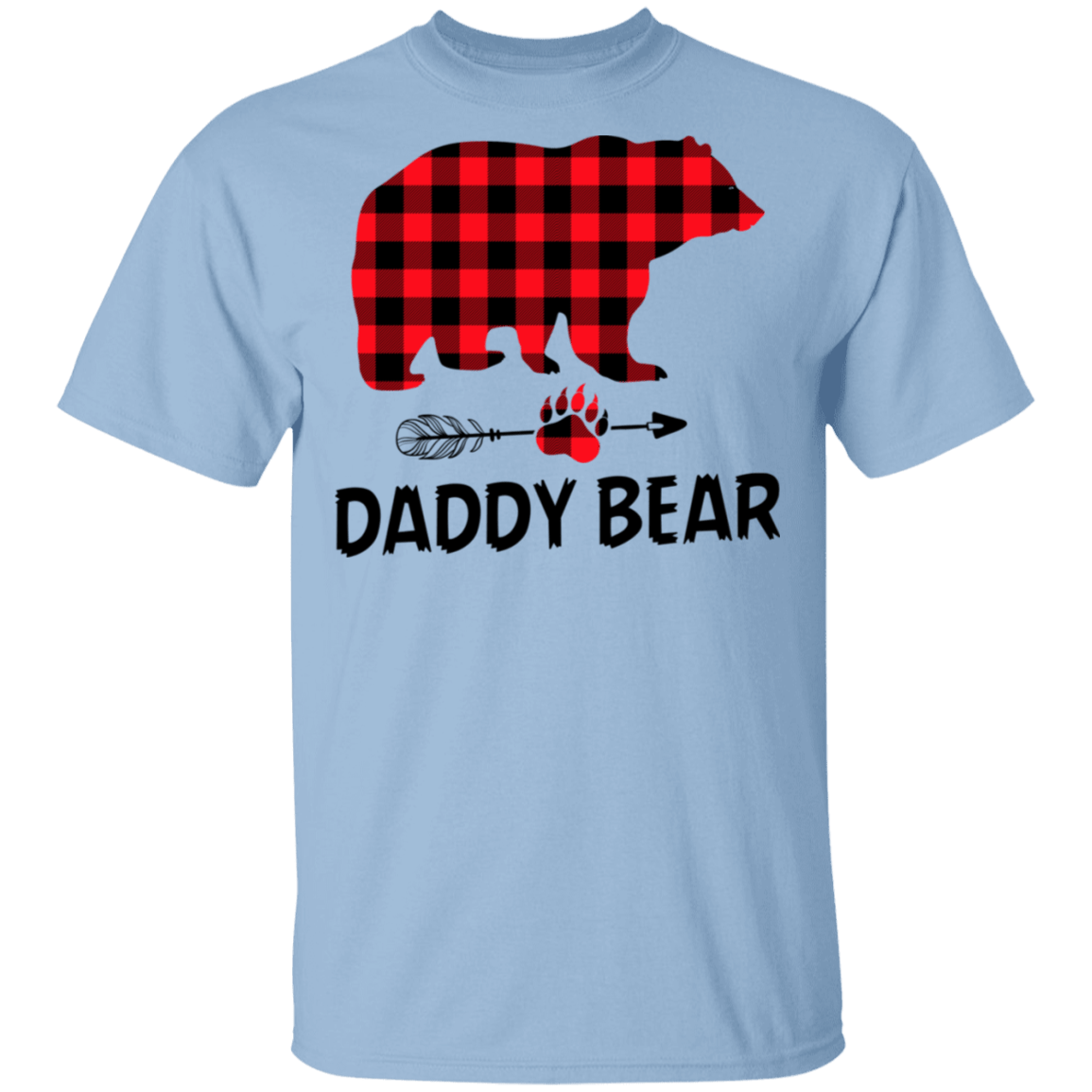 Daddy Bear Shirt - Family Shirts - Dad To Be Gifts, Light Blue, Unisex T-Shirt