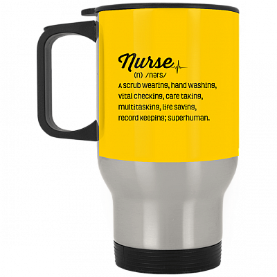 14 oz. Silver Travel Mug