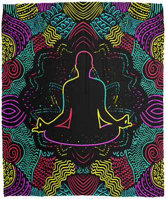 Namaste Fleece Blanket - Premium Sherpa Blanket - Woven Blanket - Yoga Blanket