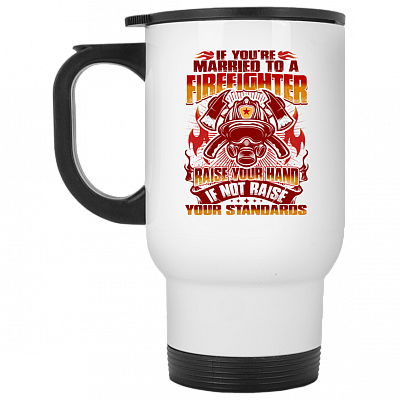 14 oz. White Travel Mug