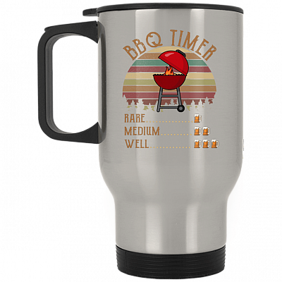 14 oz. Silver Travel Mug