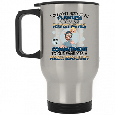 14 oz. Silver Travel Mug
