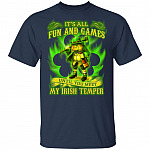 It's All Fun and Games Until You Meet My Irish Temper T-Shirt, Navy, Unisex T-Shirt