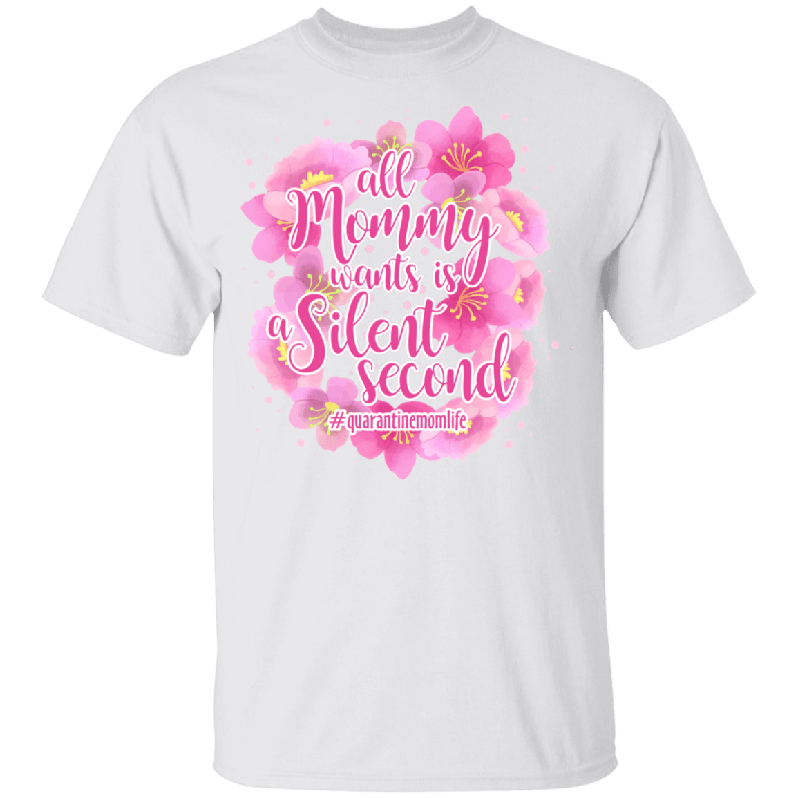 All Mommy Wants Is A Silent Second Quarantine Mom Life Youth Shirt - Funny Toddler Boy And Girl Shirts, White, Youth T-Shirt