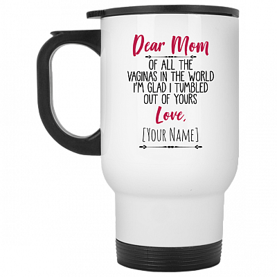 14 oz. White Travel Mug