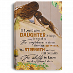 If I Could Give My Daughter Wrapped Framed Canvas Prints - Mother Daughter Gifts Home Decor Wall Art