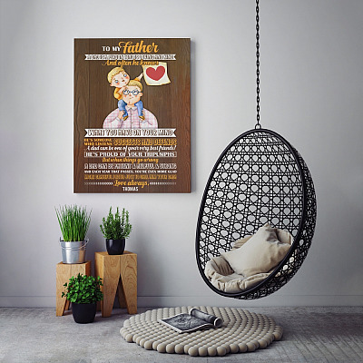 Alternative view of Personalized to My Father a Dad Is a Person Who Is Loving and Kind-Fathers Day in 2020 Canvas Prints-Unframed Poster