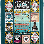 To My Granddaughter Senior 2020 You Were Born When The World Was Grieving From Grandpa Fleece Blanket - Sherpa Blanket