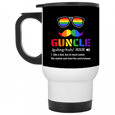 14 oz. White Travel Mug