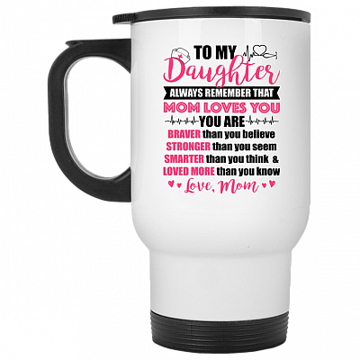 14 oz. White Travel Mug