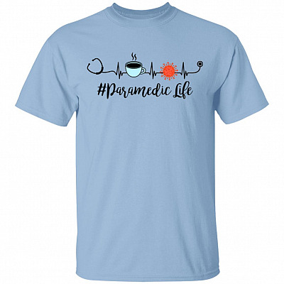 Paramedic Life Heart Beat Coffee 2020 Quarantined T-shirt