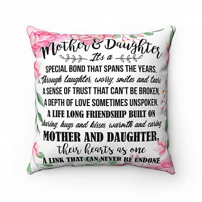 Mother and Daughter It's A Special Bond That Spreads The Years Decorative Pillow-Indoor Outdoor Cushion