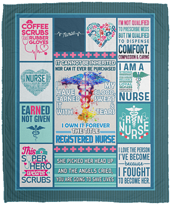 Nurse It Cannot Be Inherited nor Can It Ever Be Purchased Fleece Blanket - Sherpa Blanket