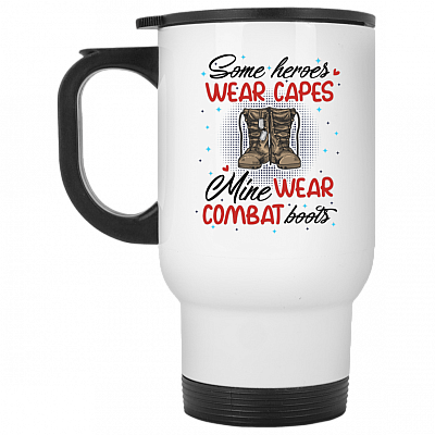 14 oz. White Travel Mug
