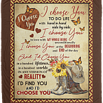 I Choose You To Do Life With Hand In Hand Side By Side I Choose You Fleece Blanket - Premium Sherpa Blanket - Woven Blanket