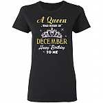 A Queen was Born in December Happy Birthday to Me Premium Ladies T-Shirt - Ladies Triblend Dolman Sleeve T-Shirt