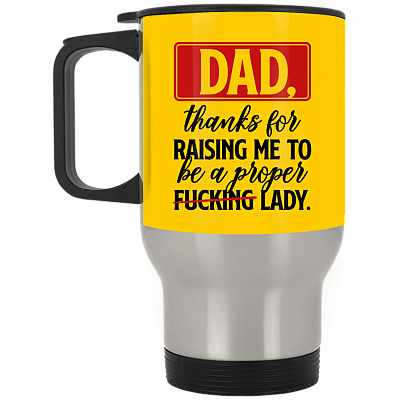 14 oz. Silver Travel Mug