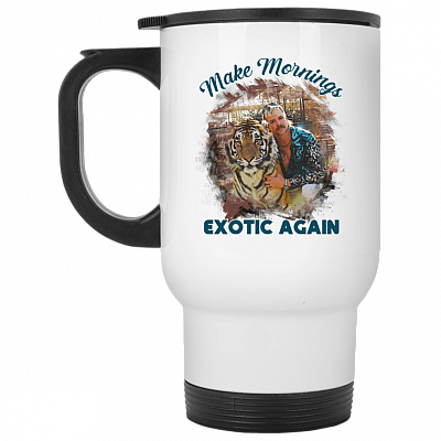 14 oz. White Travel Mug