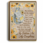 My Children Are My Everything Wrapped Framed Canvas Prints - Mother Daughter Gifts Home Decor Wall Art