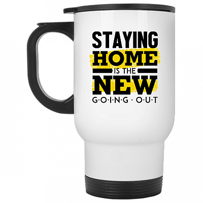 14 oz. White Travel Mug