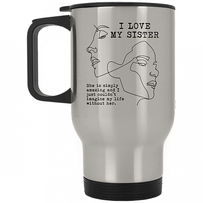 14 oz. Silver Travel Mug