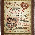 I Choose You To Do Life With Hand In Hand Side By Side Up Fleece Blanket - Sherpa Blanket - Woven Blanket