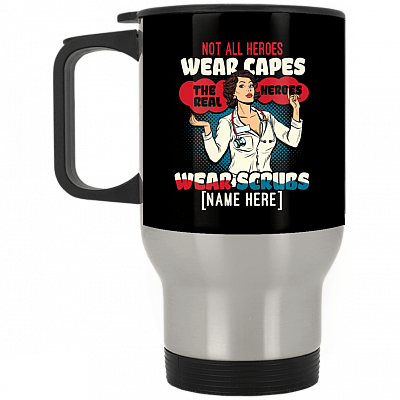 14 oz. Silver Travel Mug