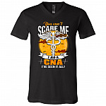 You Can't Scare Me I'm A CNA I've Seen It All T-Shirt - V-Neck - Halloween Shirt, Black, V-Neck T-Shirt