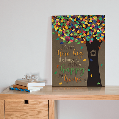 Alternative view of It's Not How Big the House Is It's How Happy the Home Is Framed Canvas Prints - Unframed Poster