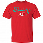 Diabetic AF Diabetes Awareness T-Shirt, Red, Unisex T-Shirt Diabetic AF Diabetes Awareness T-Shirt, Red, Unisex T-Shirt