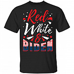 Red White and Biden 4th of July Shirt- 4th of July Outfit, Black, Unisex T-Shirt