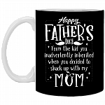 From The Kid You Inadvertently Inherited When You Decided To Shack Up with My Mom Coffee Mug - Beer Stein, Black, 11 oz. White Mug
