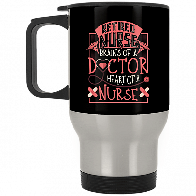 14 oz. Silver Travel Mug