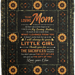 Sunflower To My Loving Mom All That I Am Or Ever Hope To Be From Son Fleece Blanket - Premium Sherpa Blanket, White, Cozy Plush Fleece Blanket - 50x60 Sunflower To My Loving Mom All That I Am Or Ever Hope To Be From Son Fleece Blanket - Premium Sherpa Blanket, White, Cozy Plush Fleece Blanket - 50x60