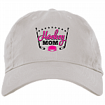 Hockey Mom Lover Twill Cap - Trucker Hat, White, Brushed Twill Dad Cap