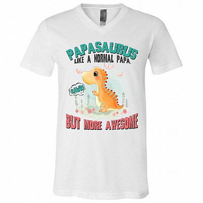 T-SHIRT (OFFICIAL), White, V-Neck T-Shirt