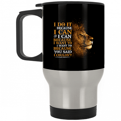 14 oz. Silver Travel Mug