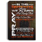 In This Firefighter Home Gallery Wrapped Framed Canvas Prints - Unframed Poster - Home Decor Wall Art, White, 0.75'' Framed Canvas