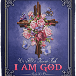 Be Still And Know That I Am God Psalm 46:10 Fleece Blanket - Premium Sherpa Blanket - Woven Blanket, White, Cozy Plush Fleece Blanket - 50x60
